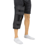 Lateral view of the Coretech 830 Tri-Panel Knee Immobilizer
