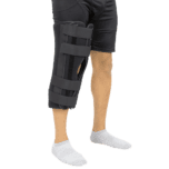 Lateral view of the Coretech 830 Tri-Panel Knee Immobilizer