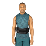 Coretech 631 lumbar brace LSO with male model wearing it, showing the front