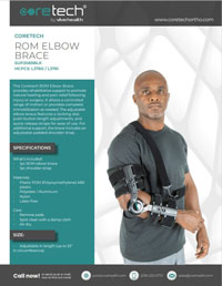 Cover of Product Brochure for SUP2069BLK ROM Elbow Brace.