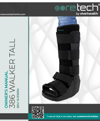 386 Tall Walker Boot manual cover SUP2034BLK