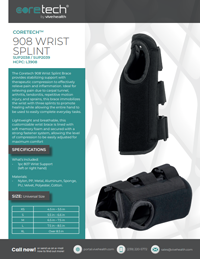 Cover of Product Brochure for SUP2038-SUP2039 908 Wrist Splint.