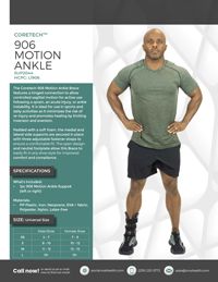 Cover of Product Brochure for SUP2044 906 Motion Ankle Brace.