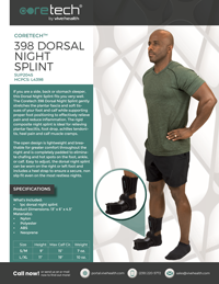 Cover of Product Brochure for SUP2045 398 Dorsal Night Splint.