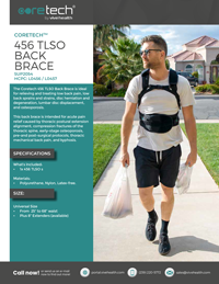 Cover of Product Brochure for SUP2054 456 TLSO Back Brace.