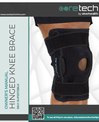 Hinged Knee Brace manual cover SUP2072BLK