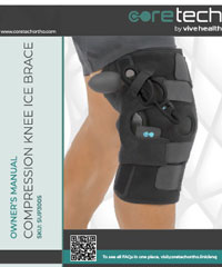 Compression Knee Ice Brace manual cover SUP3005BLK