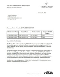 PDAC Letter of HCPCS L0627 and L0642 for the Coretech SUP3011BLK 3 in 1 Step-Down LSO