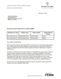 PDAC Letter of HCPCS L0631 and L0648 for the Coretech SUP3011BLK 3 in 1 Step-Down LSO