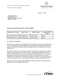 PDAC Letter of HCPCS L0637 and L0650 for the Coretech SUP3011BLK 3 in 1 Step-Down LSO