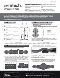 Billing Sheet cover for SUP2026BLK 637 Lumbar Brace LSO.