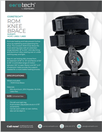 Cover of Product Brochure for SUP2071 ROM Knee Brace.