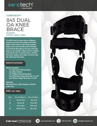 Cover of Product Brochure for SUP2079 845 Dual OA Knee Brace.