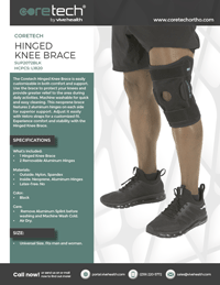 Cover of Product Brochure for SUP2072 Hinged Knee Brace.