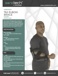 Cover of Product Brochure for SUP2090 762 Elbow Brace.