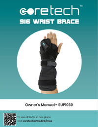 916 Wrist Brace manual cover SUP1039