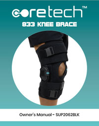 833 Knee Brace manual cover SUP2062BLK