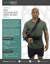 Cover of Product Brochure for SUP2042 670 Advanced Arm Sling.