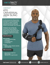 Cover of Product Brochure for SUP2101 670 Universal Arm Sling.