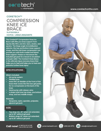 Cover of Product Brochure for SUP3005BLK Compression Knee Ice Brace.