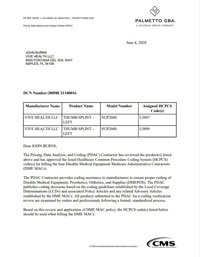 PDAC Letter of HCPCS L3807 and L3809 for the Coretech SUP2040 807 Thumb Splint (Left)