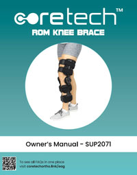 ROM Knee Brace manual cover SUP2071BLK