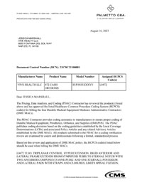 PDAC Letter of HCPCS L0472 for the Coretech SUP3033BLK 472 C.A.S.H. Orthosis